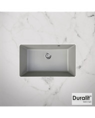 Νεροχύτης Υποκαθήμενος Duralit Συνθετικός Βαρέως Τύπου με Μία Γούρνα (76x50cm) Platinum