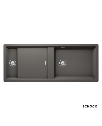 Schock Cristadur Prepstation Inset Sink 114x46cm. Color: Silverstone