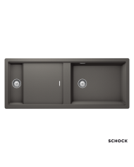 Schock Cristadur Prepstation Inset Sink 114x46cm. Color: Silverstone