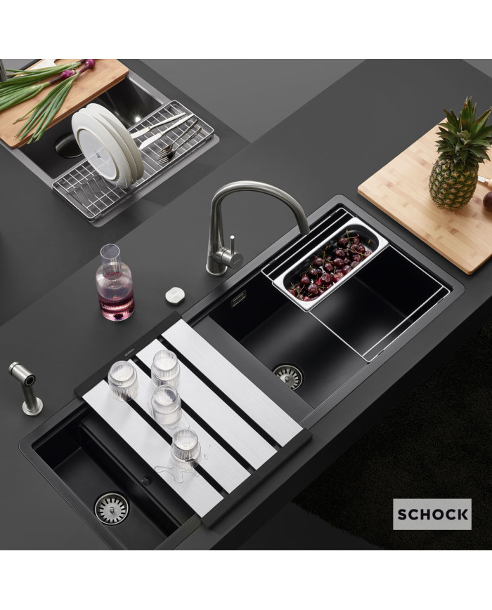 Schock Cristadur Prepstation Inset Sink 114x46cm. Color: Puro