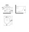 Hanging Basin Creavit Razor (TP325) with bidet system