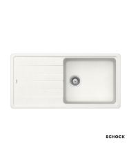 Νεροχύτης Ένθετος Schock Cristalite Element SuperWhite Αντιστρεφόμενος με Μία Γούρνα & Ποδιά 100x50cm