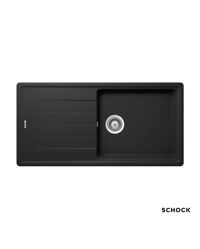 Schock Cristalite Element Nero Reversible Single Bowl Undermount Sink & Apron 100x50cm