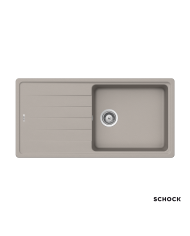 Schock Cristalite Element Concrete Reversible Single Bowl Sink & Apron 100x50cm