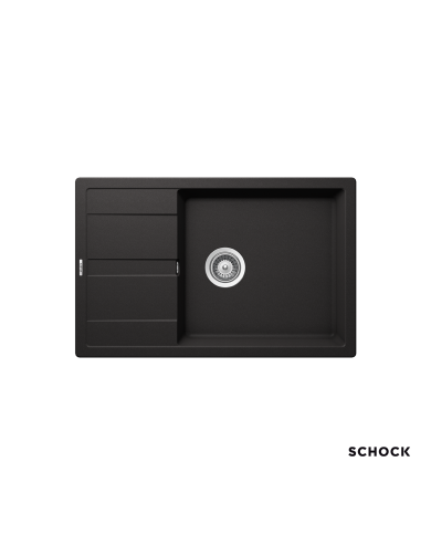 Schock Cristalite Manhattan Nero Single Bowl Undermount Sink with Apron 78x50cm
