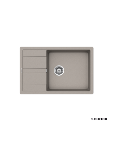 Schock Cristalite Manhattan Concrete Single Bowl Undermount Sink with Apron 78x50cm