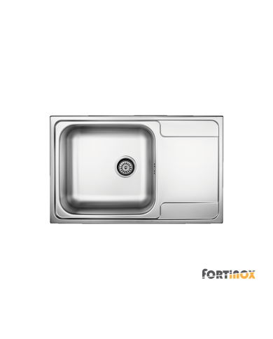 Valley Stainless Steel Kitchen Sink 79x50 Fortinox Inox Smooth (26105-110)
