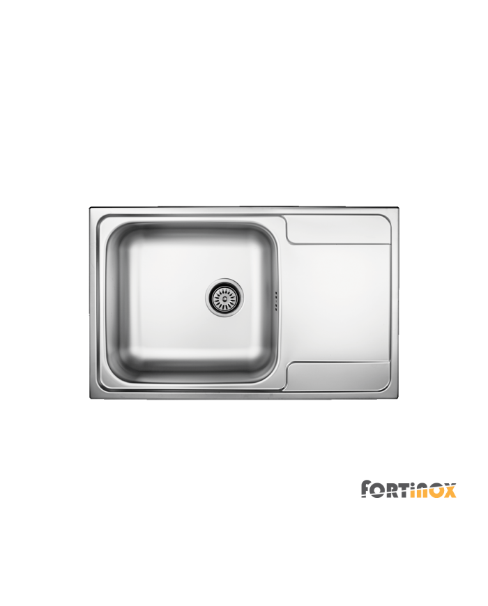 Valley Stainless Steel Kitchen Sink 79x50 Fortinox Inox Smooth (26105-110)
