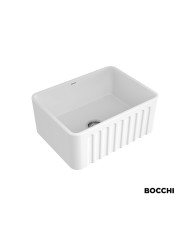 Porcelain Kitchen Sink Overmount 61x46 Bocchi White Matt (1099-301)