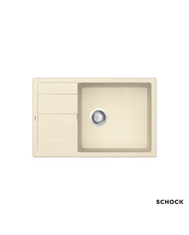 Schock Cristalite Manhattan Vanilla GR Single Bowl Undermount Sink with Apron 78x50cm