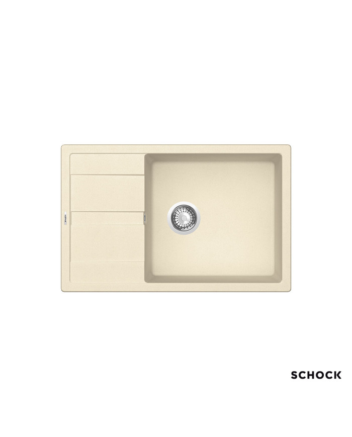 Schock Cristalite Manhattan Vanilla GR Single Bowl Undermount Sink with Apron 78x50cm