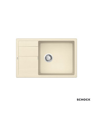 Schock Cristalite Manhattan Vanilla GR Single Bowl Undermount Sink with Apron 78x50cm
