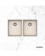 Schock Cristalite Manhattan Everest Undermount Sink Two Bowls 75x45.6cm.