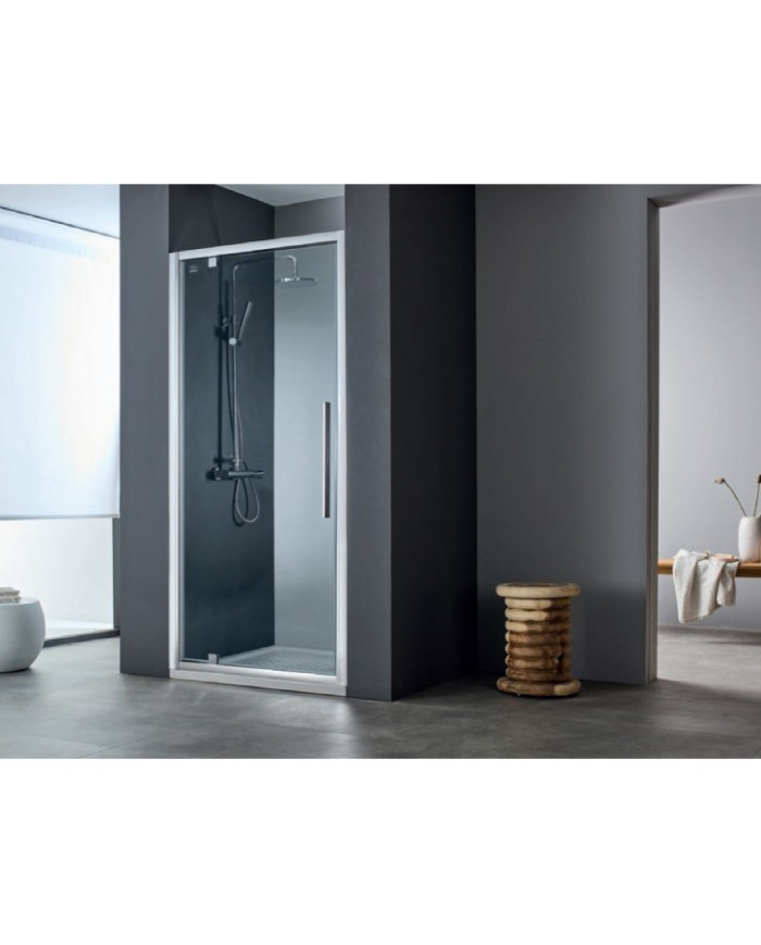 Cabin Opening Entrance Door Clear Crystal Devon Flow Pivot Chrome 70x195 Clean Glass