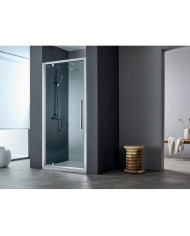 Cabin Opening Entrance Door Clear Crystal Devon Flow Pivot Chrome 70x195 Clean Glass