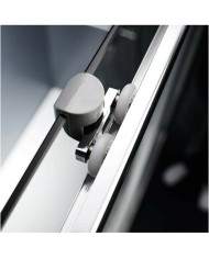 Semicircular Sliding Shower Cabin Crystal Screen Printing Starlet Quadrant 1/4 circle Stripes Chrome 90x180