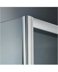 Semicircular Sliding Shower Cabin Opaque Crystal Starlet Quadrant 1/4 circle Fabric Chrome 80x180