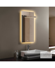 Καθρέφτης Μπάνιου Με Απλίκα Φωτιζόμενος Led Luminor Clip (50x110)