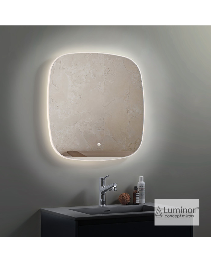 Καθρέφτης Μπάνιου Φωτιζόμενος Led Αντιθαμβωτικός με Ακρυλικό Πλαίσιο Fres (70x70)