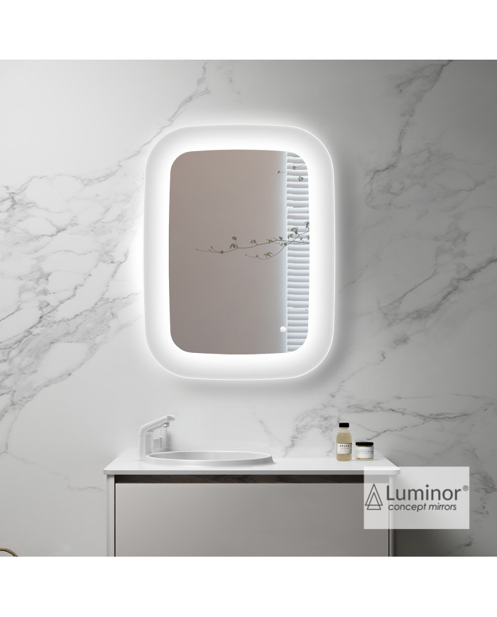 Καθρέφτης Μπάνιου Φωτιζόμενος Led Αντιθαμβωτικός με Ακρυλικό Πλαίσιο Luminor Keen (60x80)