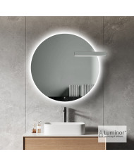 Καθρέφτης Μπάνιου Με Έκκεντρη Απλίκα Φωτιζόμενος Led Luminor Milo Ø75cm