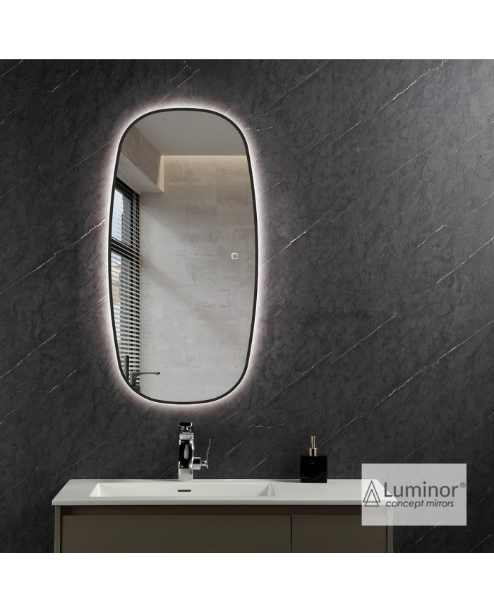 Καθρέφτης Μπάνιου Φωτιζόμενος Αντιθαμβωτικός Led Luminor Zen (45x95)
