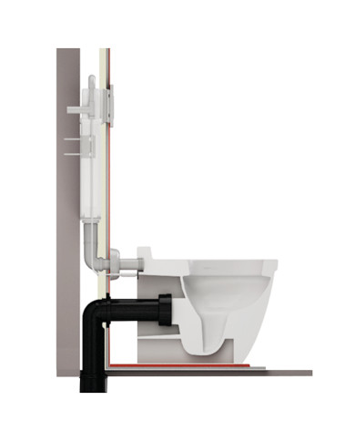 Εντοιχιζόμενο Καζανάκι Wisa Slim Plus 50cm (2920) Γυψοσανίδας για Κρεμαστή Λεκάνη