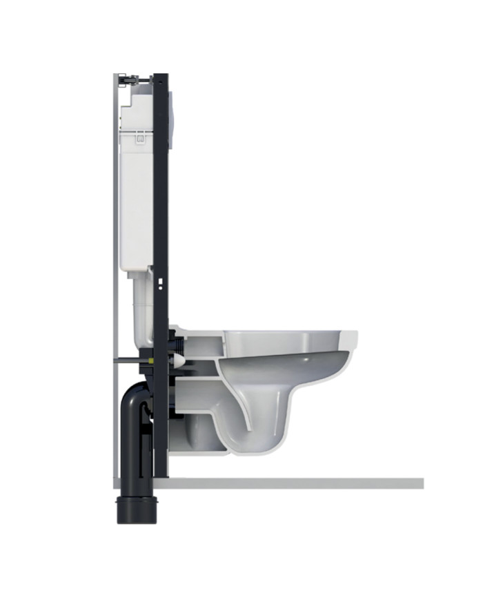 Εντοιχιζόμενο Καζανάκι Wisa Slim Pro 35 (2927) 35cm, Γυψοσανίδας για Κρεμαστή Λεκάνη
