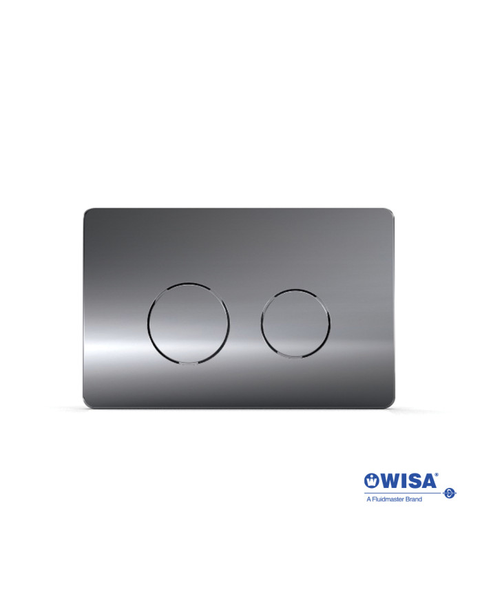 Easy-Touch Wisa Circle F099-101 Chrome Satin Control Panel for Concealed Cisterns