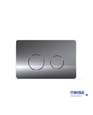 Easy-Touch Wisa Circle F099-101 Chrome Satin Control Panel for Concealed Cisterns