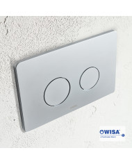 Easy-Touch Wisa Circle F099-101 Chrome Satin Control Panel for Concealed Cisterns