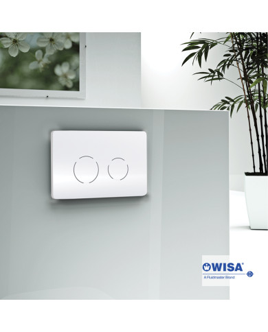 Easy-Touch Wisa Circle F099-300 White Control Panel for Concealed Cisterns