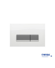 Easy-Touch Wisa Vivente F390-300 Glass Chrome White Crystal Control Panel for Concealed Cisterns
