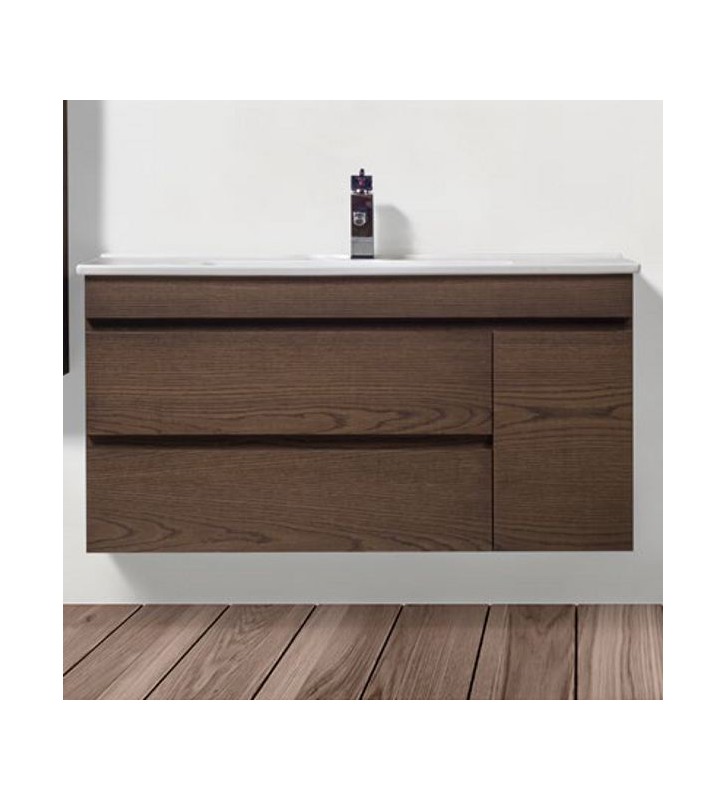 Bathroom Furniture Dual K 120 plywood birch upholstery Oak Base, washbasin, mirror with / without Column