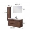 Bathroom Furniture Dual K 120 plywood birch upholstery Oak Base, washbasin, mirror with / without Column