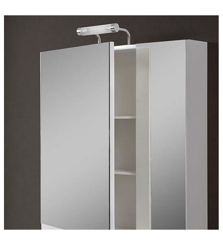 Έπιπλο Μπάνιου Katarina 60 cm MDF Λάκα βάση, νιπτήρας, καθρέπτης, στήλη