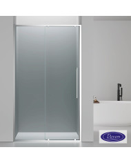 Cabin Sliding Entrance Door Transparent Crystal with Nanotechnology Devon Elli Slider Chrome 160x200cm