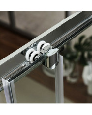 Cabin Sliding Entrance Door Clear Glass Axis Slider 2+2 Chrome Clean Glass (160x185)