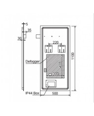 Καθρέφτης Μπάνιου Με Απλίκα Φωτιζόμενος Led Luminor Clip (50x110)