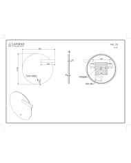 Καθρέφτης Μπάνιου Με Έκκεντρη Απλίκα Φωτιζόμενος Led Luminor Milo Ø75cm