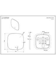 Καθρέφτης Μπάνιου Φωτιζόμενος Led Αντιθαμβωτικός με Ακρυλικό Πλαίσιο Fres (70x70)