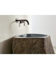 Fossil Riverstone Vero Natural Stone Washbasin Ø 40-75 cm (RP 90)