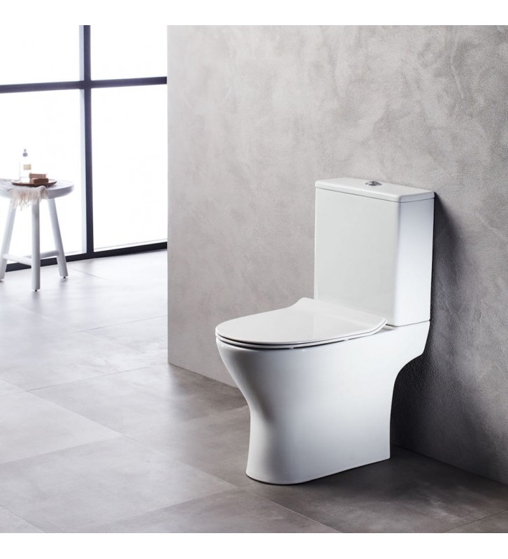 Tonic Rim-Off Basin Set TEMA HP Soft closing slim Thermoplast (TON2600) & Cistern (TON410) & Cover (TON2600)