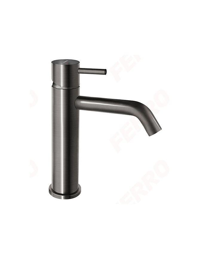 Μπαταρία Νιπτήρα Χαμηλή Ferro Ciriculus Gun Metal PVD με Βαλβίδα Clic-Clac (BCK2GM)