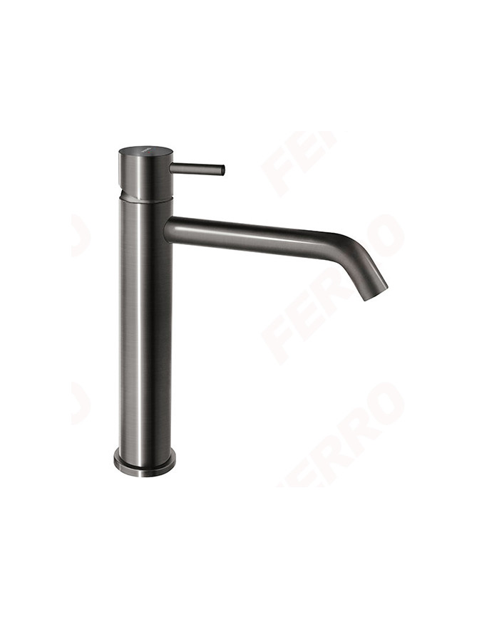 Μπαταρία Νιπτήρα Ψηλή Ferro Ciriculus Gun Metal PVD με Βαλβίδα Clic-Clac (BCK2LGM)