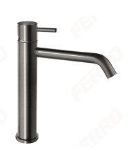 Μπαταρία Νιπτήρα Ψηλή Ferro Ciriculus Gun Metal PVD με Βαλβίδα Clic-Clac (BCK2LGM)