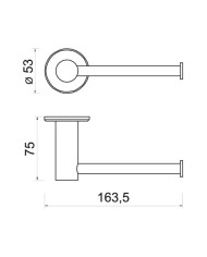 Χαρτοθήκη Ανοιχτή Ferro Ciriculus Gun Metal PVD (ASM33GM)