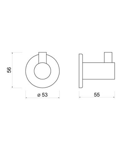 Single Bathroom Hook Ferro Ciriculus Gun Metal PVD (ASM05GM)