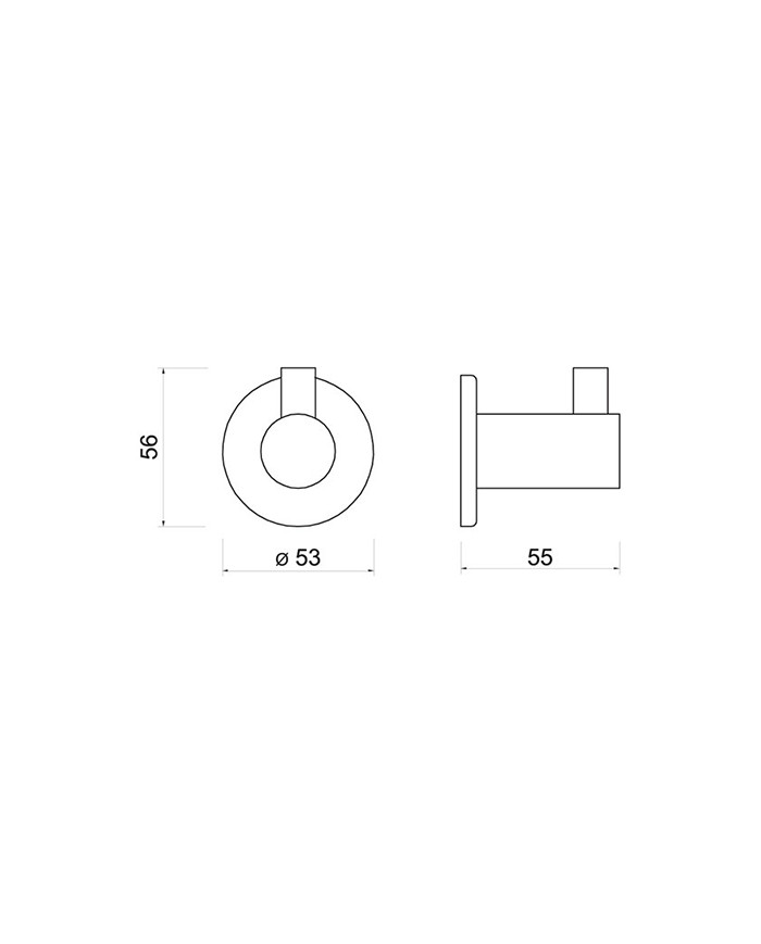 Single Bathroom Hook Ferro Ciriculus Gun Metal PVD (ASM05GM)