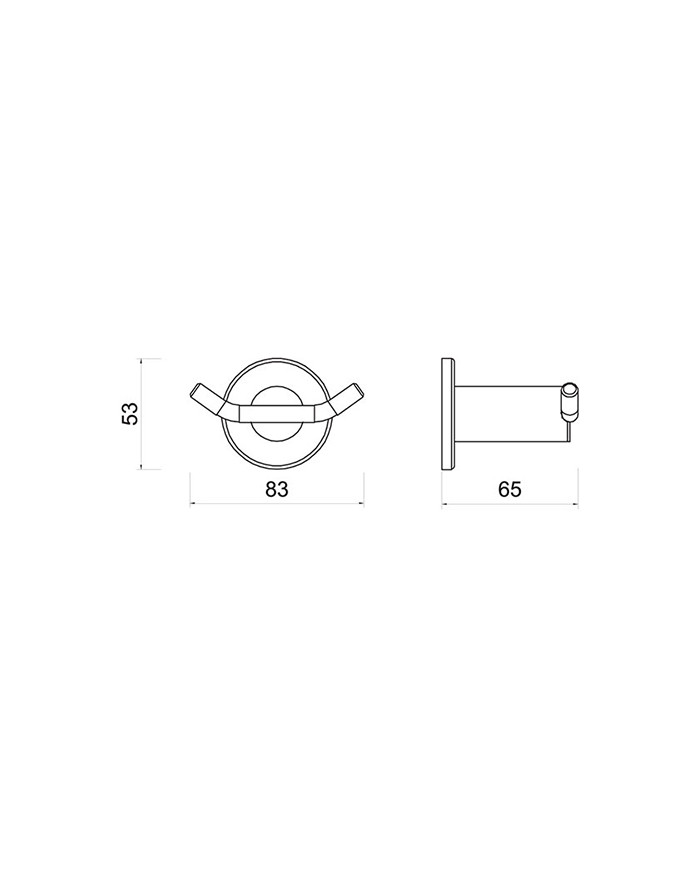 Άγκιστρο Μπάνιου Διπλό Ferro Ciriculus Gun Metal PVD (ASM06GM)